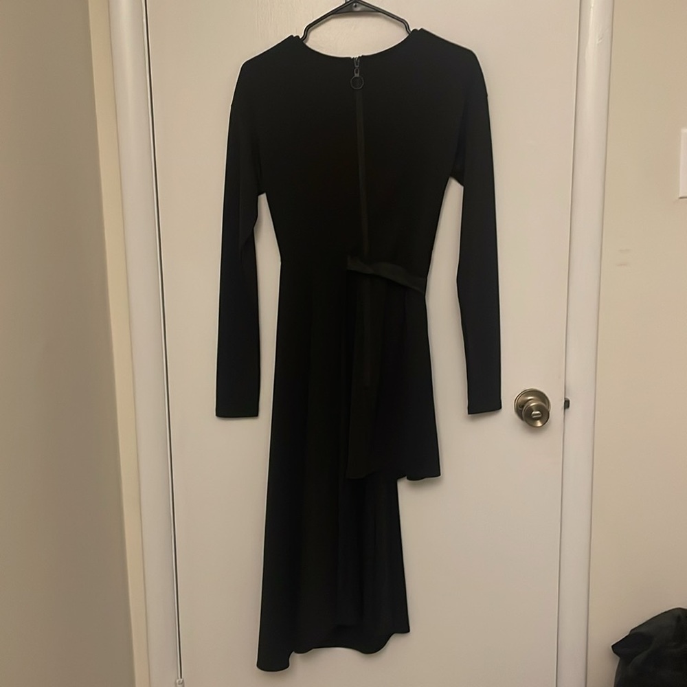 Disturbia asymmetric long sleeve dress with 3 ring belt UK 8 - Picture 3 of 4
